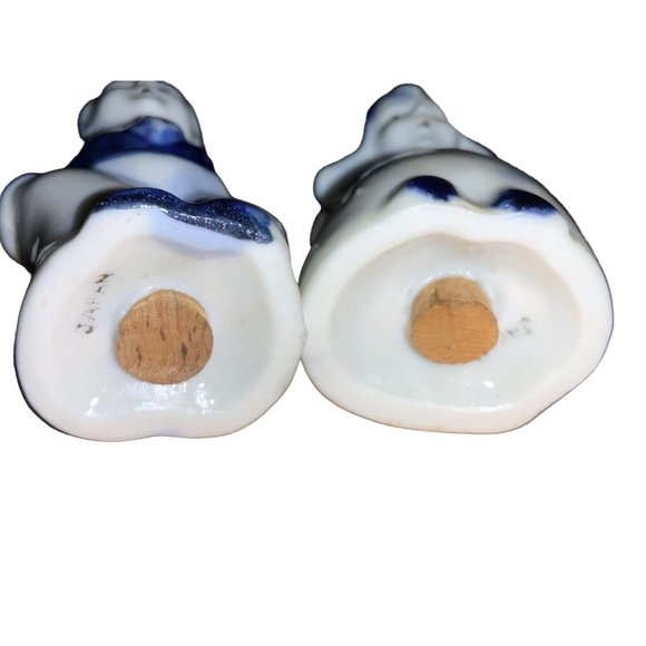 Blue Dutch boy girl salt pepper. Blue White - Picture 8 of 10